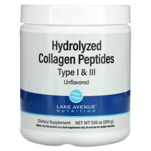 Lake Avenue Nutrition, Hydrolyzed Collagen Peptides, Type I & III, Unflavored, 7.05 oz (200 g)