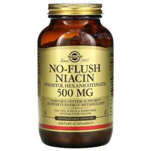 Solgar, No-Flush Niacin, 500 mg, 250 Vegetable Capsules