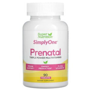 Super Nutrition, SimplyOne, PreNatal, Triple Power Multivitamins, 90 Tablets