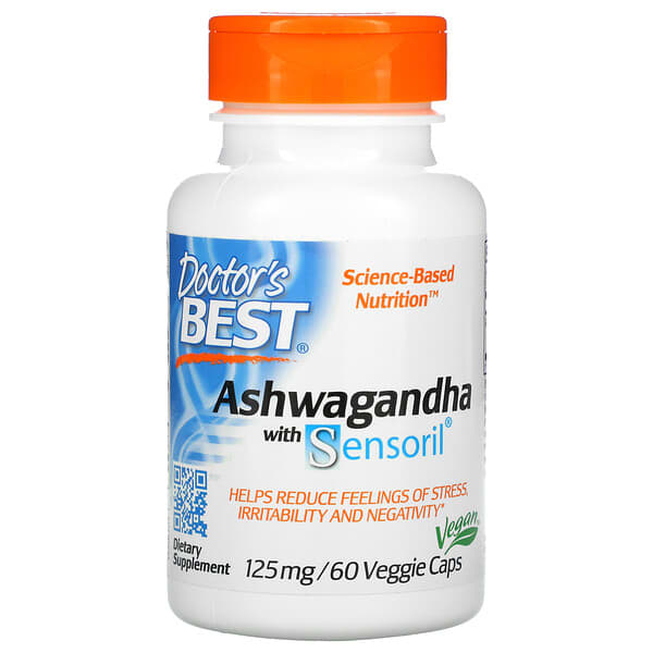 Doctor’s Best, Ashwagandha with Sensoril, 125 mg, 60 Veggie Caps