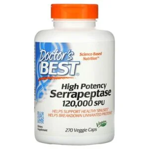 Doctor’s Best, High Potency Serrapeptase, 120,000 SPU, 270 Veggie Caps