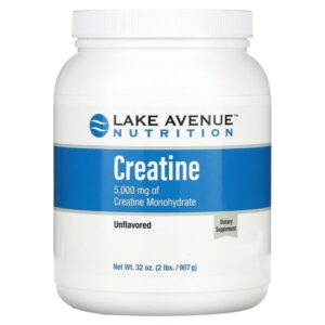 Lake Avenue Nutrition, Creatine Powder, Unflavored, 5,000 mg, 32 oz (907 g)