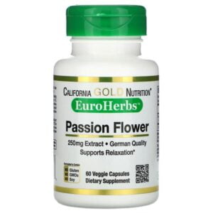 California Gold Nutrition, Passion Flower, EuroHerbs, 250 mg, 60 Veggie Capsules
