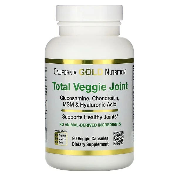 California Gold Nutrition, Total Veggie Joint, Vegetarian Glucosamin, Chondroitin, MSM & Hyaluronic Acid, 90 Veggie Capsules