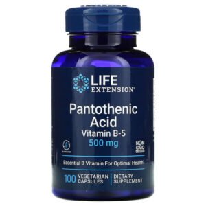 Life Extension, Pantothenic Acid, Vitamin B-5, 500 mg, 100 Vegetarian Capsules