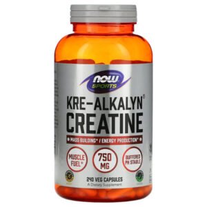 NOW Foods, Sports, Kre-Alkalyn Creatine, 750 mg, 240 Veg Capsules