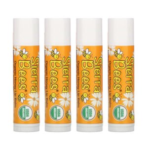 Sierra Bees, Organic Lip Balms, Honey, 4 Pack, .15 oz (4.25 g) Each