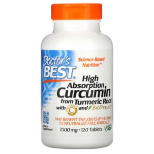 Doctor’s Best, High Absorption Curcumin, 1,000 mg, 120 Tablets