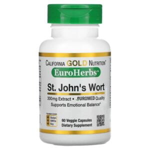 California Gold Nutrition, St. John’s Wort Extract, EuroHerbs, European Quality, 300 mg, 60 Veggie Capsules
