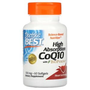 Doctor’s Best, High Absorption CoQ10 with BioPerine, 100 mg, 60 Softgels