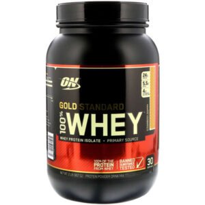 Optimum Nutrition, Gold Standard, 100% Whey, Strawberry Banana, 2 lbs (907 g)