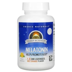 Source Naturals, Sleep Science, Melatonin, Orange, 1 mg, 300 Lozenges