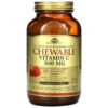 Solgar, Chewable Vitamin C, Natural Cran-Raspberry, 500 mg, 90 Chewable Tablets