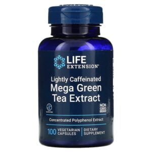 Life Extension, Mega Green Tea Extract, Lightly Caffeinated, 100 Vegetarian Capsules