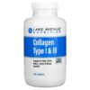Lake Avenue Nutrition, Hydrolyzed Collagen Type I & III, 1,000 mg, 365 Tablets 1 Lake Avenue Nutrition, Hydrolyzed Collagen Type I & III, 1,000 mg, 365 Tablets