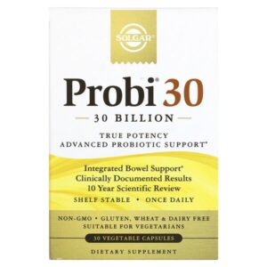 Solgar, Probi 30, 30 Billion, 30 Vegetable Capsules