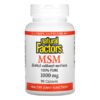Natural Factors, MSM, 1,000 mg, 90 Capsules