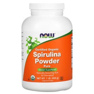 NOW Foods, Certified Organic Spirulina Powder, 1 lb (454 g)