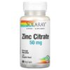 Solaray, Zinc Citrate with Pumpkin Seed, 50 mg, 60 VegCaps 1 Solaray, Zinc Citrate with Pumpkin Seed, 50 mg, 60 VegCaps