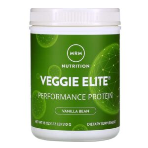 MRM, Veggie Elite Performance Protein, Vanilla Bean, 1.12 lb (510 g)