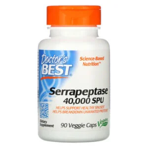 Doctor’s Best, Serrapeptase, 40,000 SPU, 90 Veggie Caps