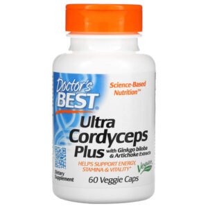 Doctor’s Best, Ultra Cordyceps Plus with Ginkgo Biloba and Artichoke Extracts, 60 Veggie Caps