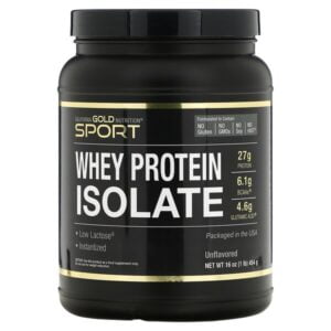California Gold Nutrition, SPORT – Whey Protein Isolate, 1 lb, 16 oz (454 g)