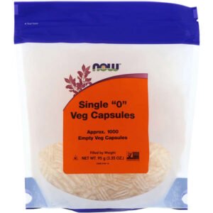 NOW Foods, Single “0” Veg Capsules, 1000 Empty Veg Capsules