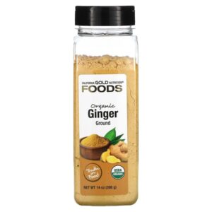 California Gold Nutrition, FOODS – Organic Ginger, Ground, 14 oz (396 g)