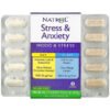 Natrol, Stress & Anxiety, Day & Night, Two 30 Tablet Blister Packs (60 Total)