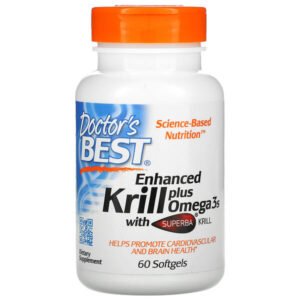Doctor’s Best, Enhanced Krill Plus Omega3s with Superba Krill, 60 Softgels