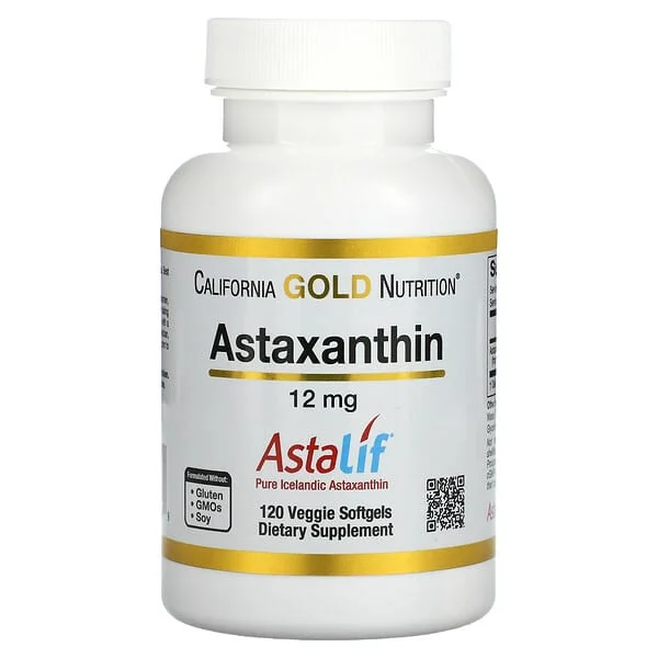 California Gold Nutrition, Astaxanthin, Astaliff® Pure Icelandic, 12 mg, 120 Veggie Softgels