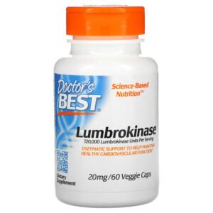 Doctor’s Best, Lumbrokinase, 20 mg, 60 Veggie Caps